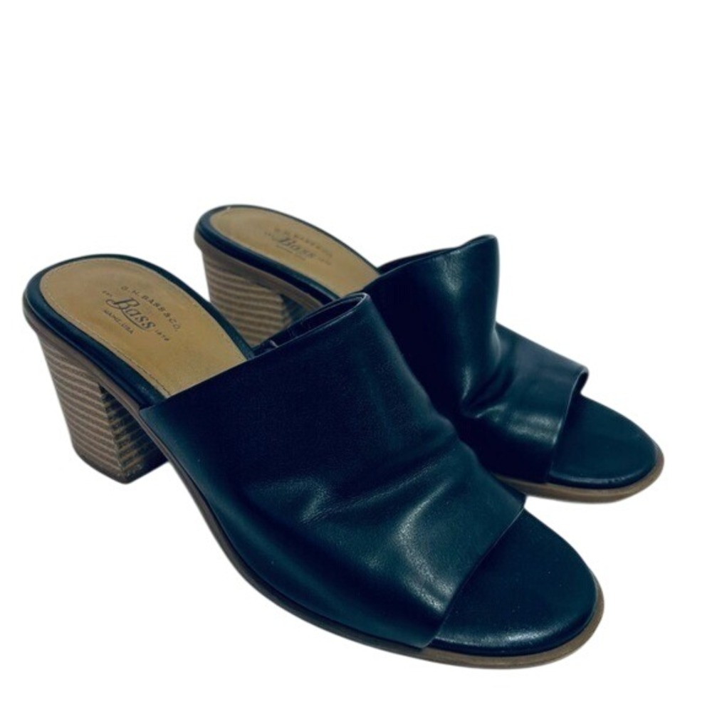 Bass Sandals Black Open Toe Size 5M